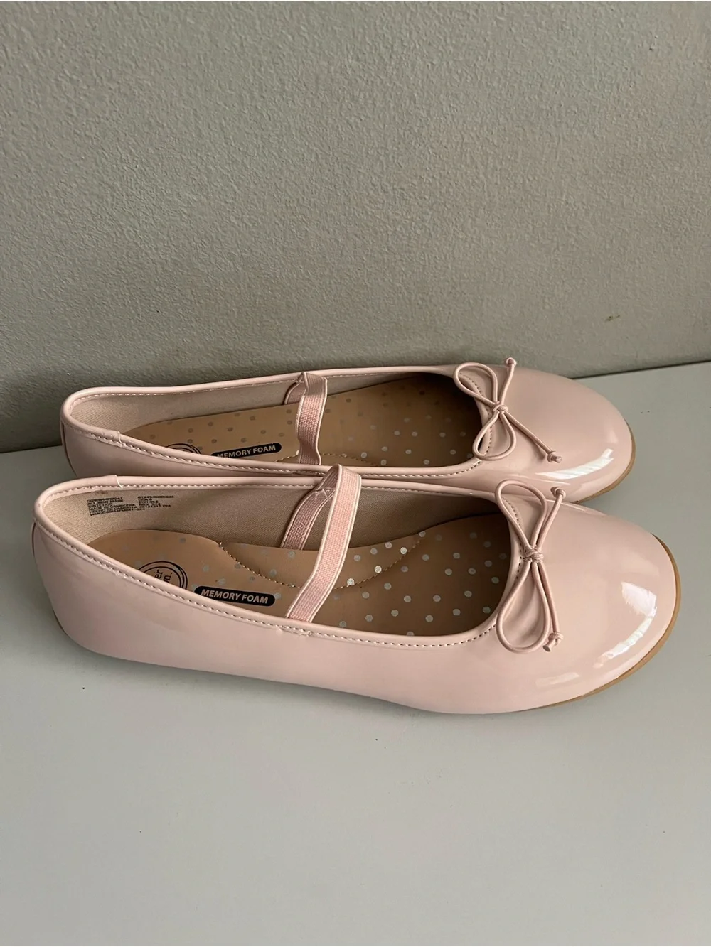 New Girls Wonder Nation Pink Bow Ballet Flats Patent Mary Jane Party Shoes 6